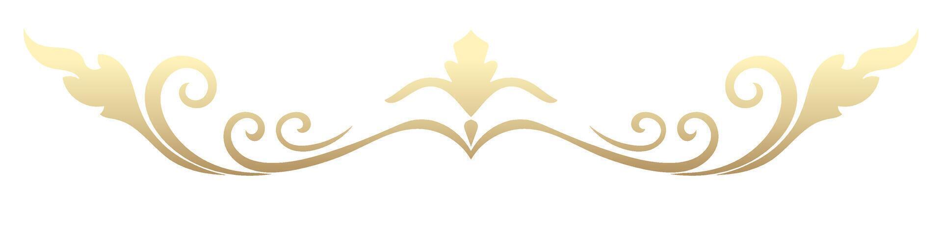 golden vintage text border Golden abstract lines on a white background vector
