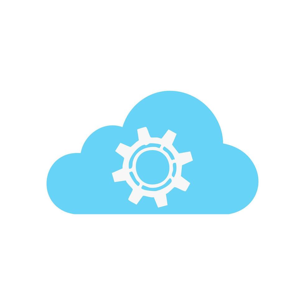 Clouds with Gears vector