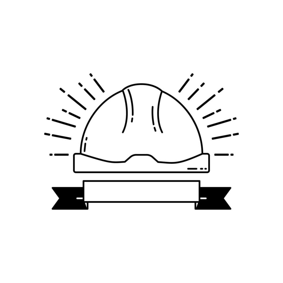 Labor Day Construction Helmet Icon. vector