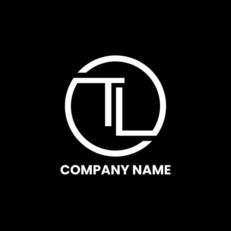 TL circle company logo design vector