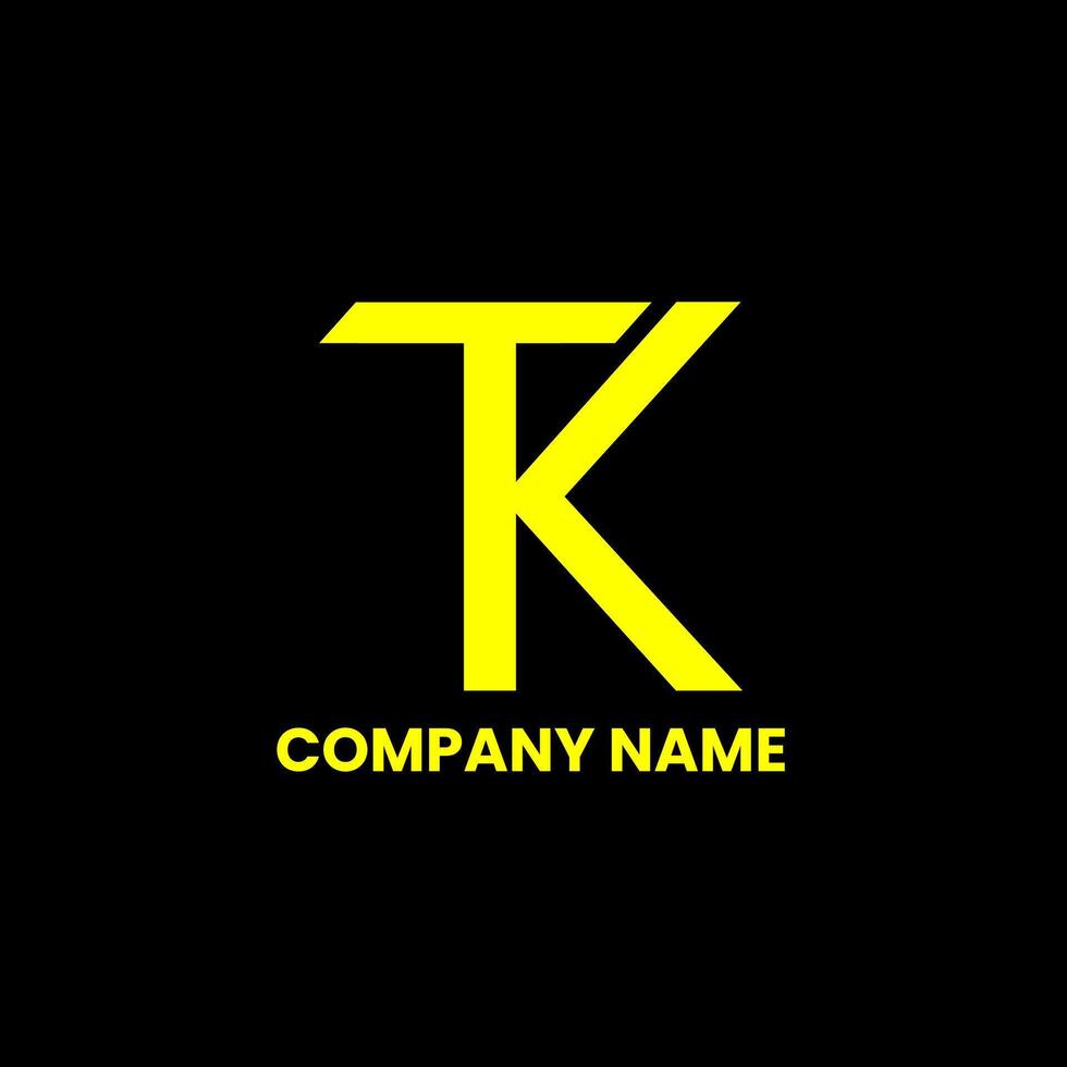 TK letter abstract logo design vector
