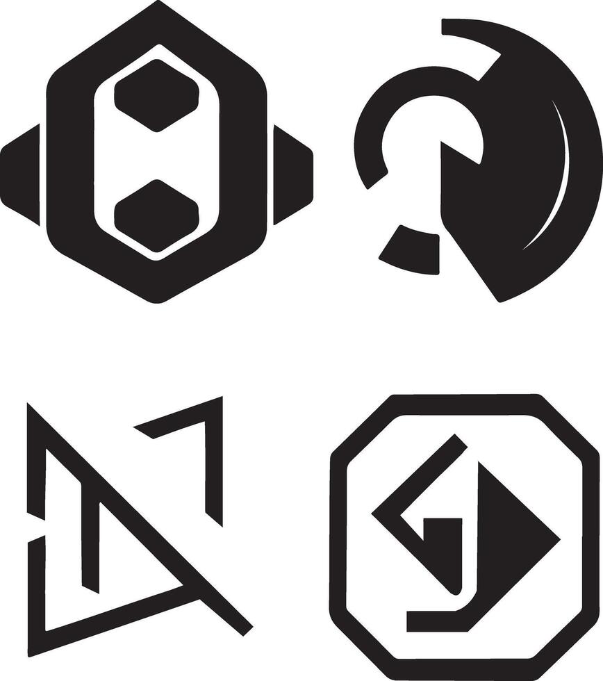 Technology business Icons Set in Monochrome vector
