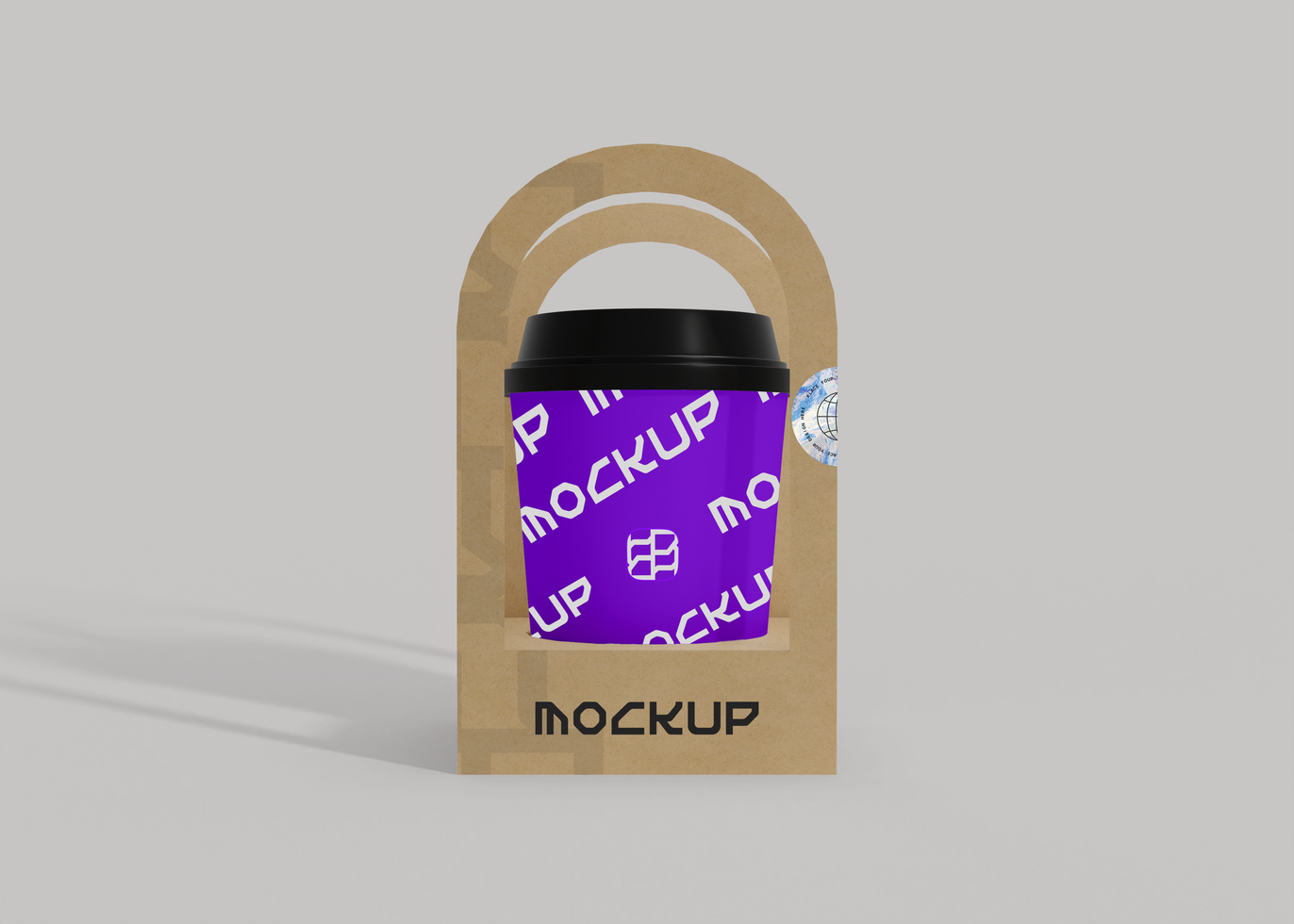 Coffee Cup Holder Mockup for Personalized Branding psd
