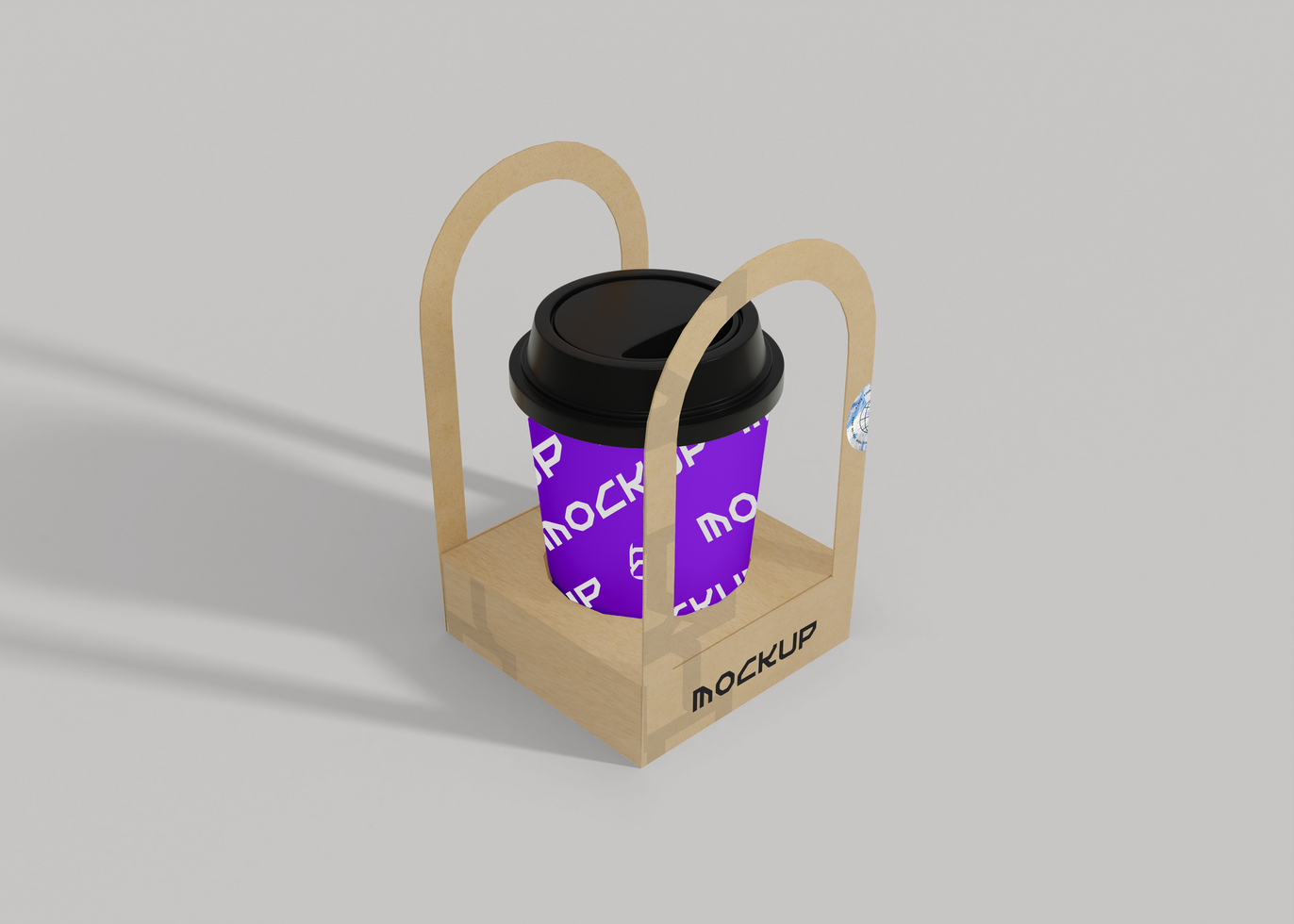 Coffee Cup Holder Mockup for Clean Branding psd