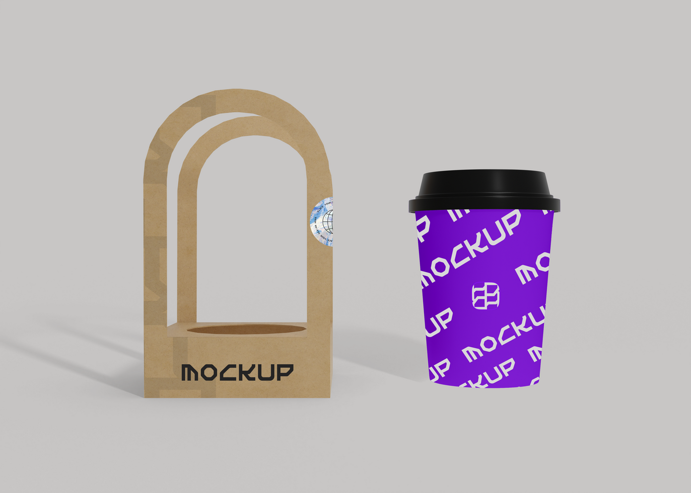 Coffee Cup Holder Mockup for Diverse Branding Needs psd
