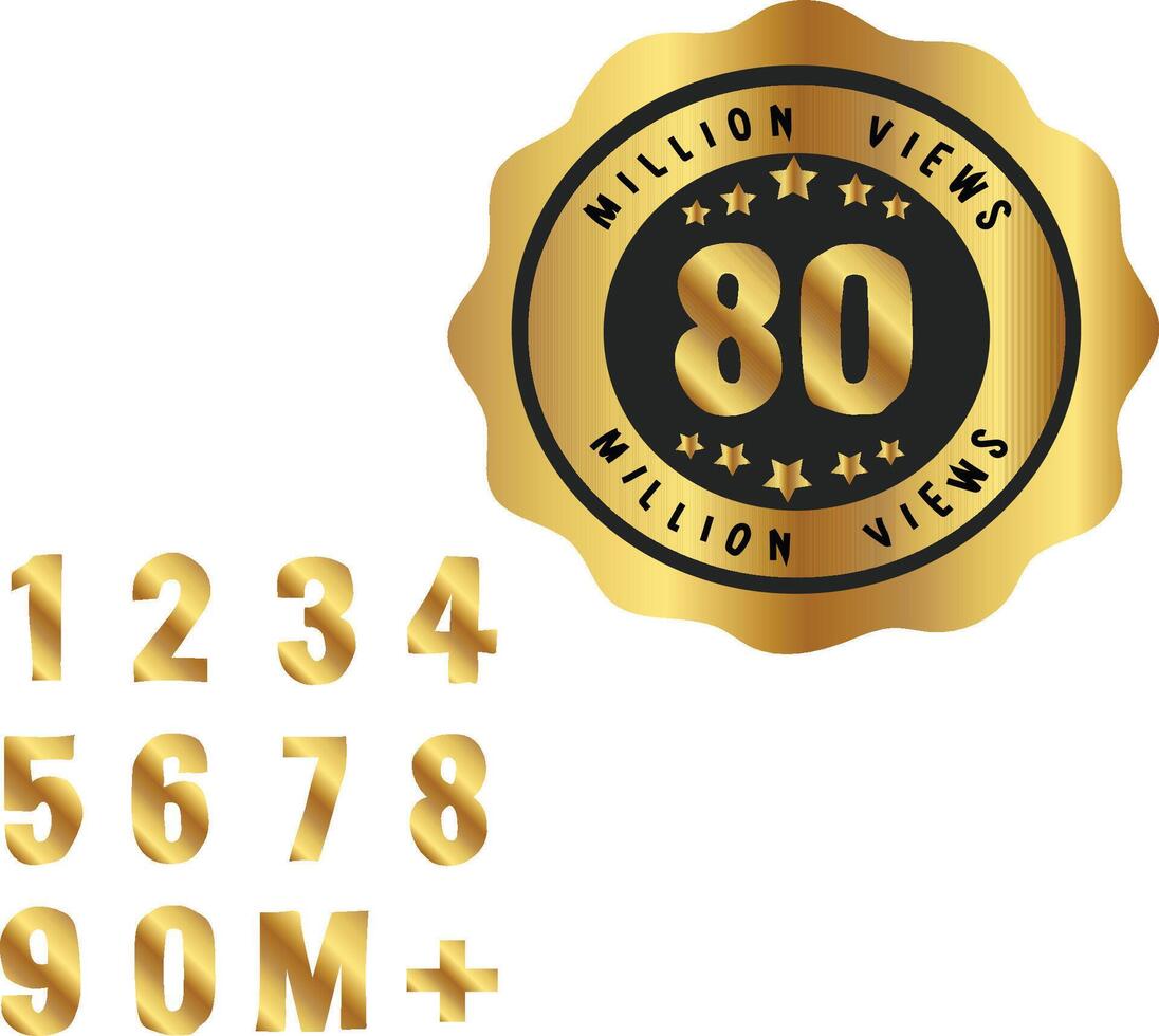 Eighty Million Views 80m vector