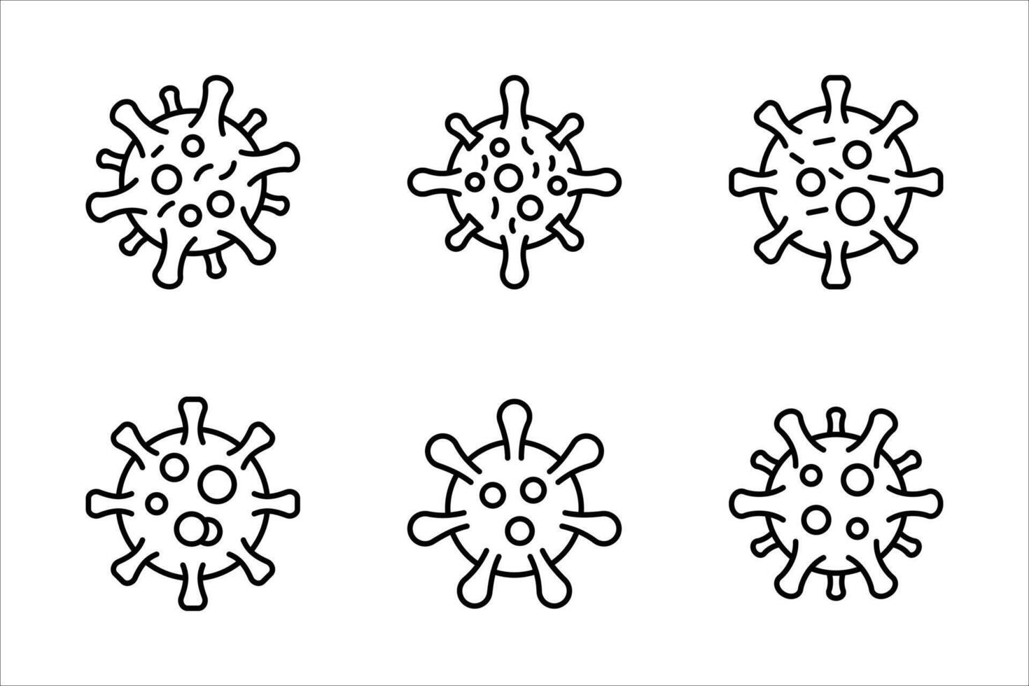icon set of viruses and bacteria vector