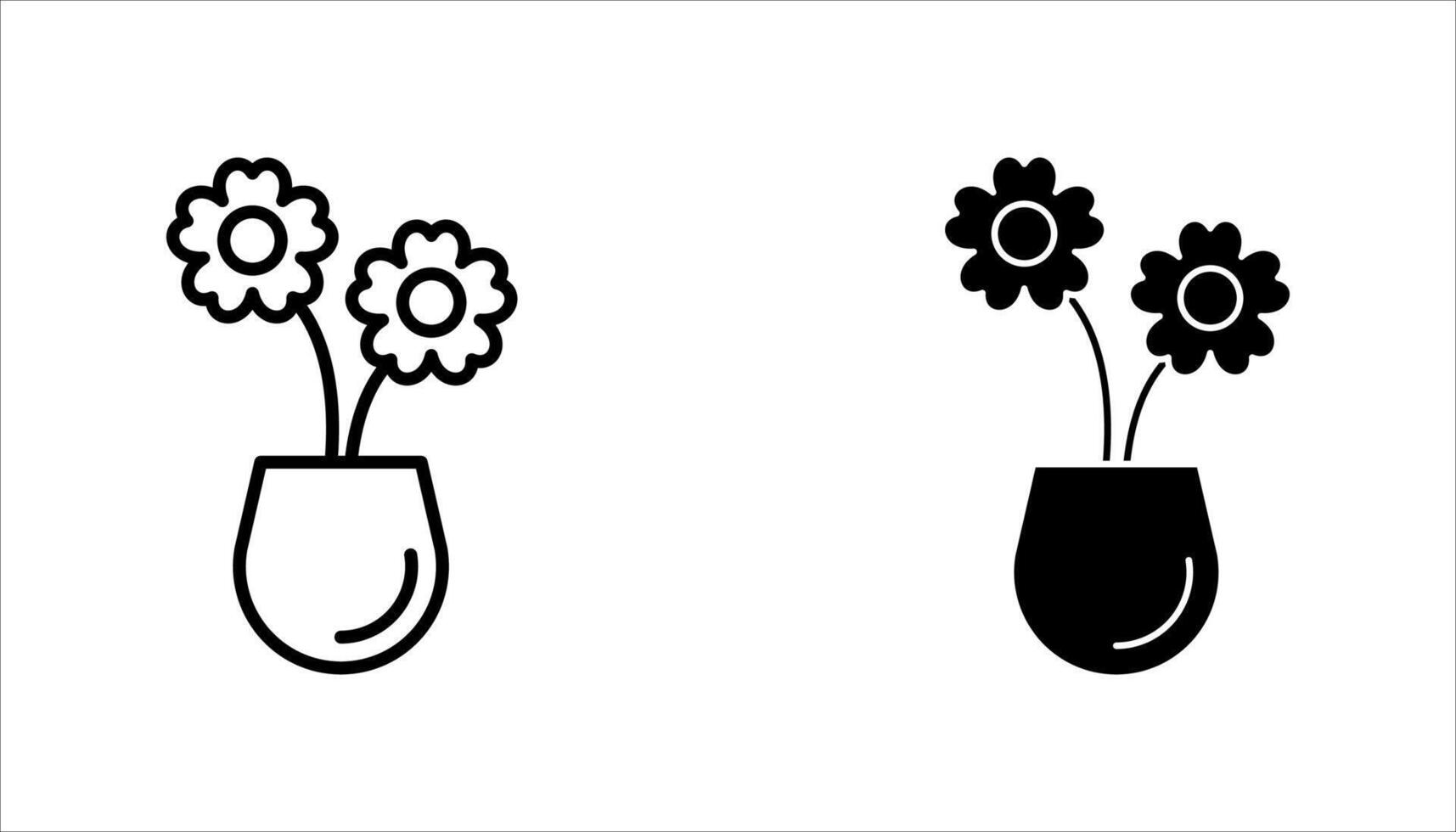 flower icon set.. vector