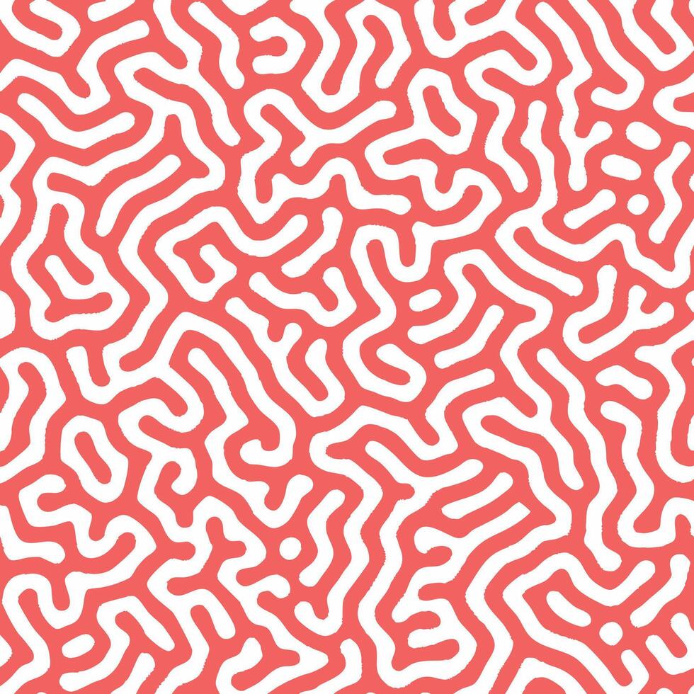 Dynamic abstract red wave pattern with smooth curved flow vector