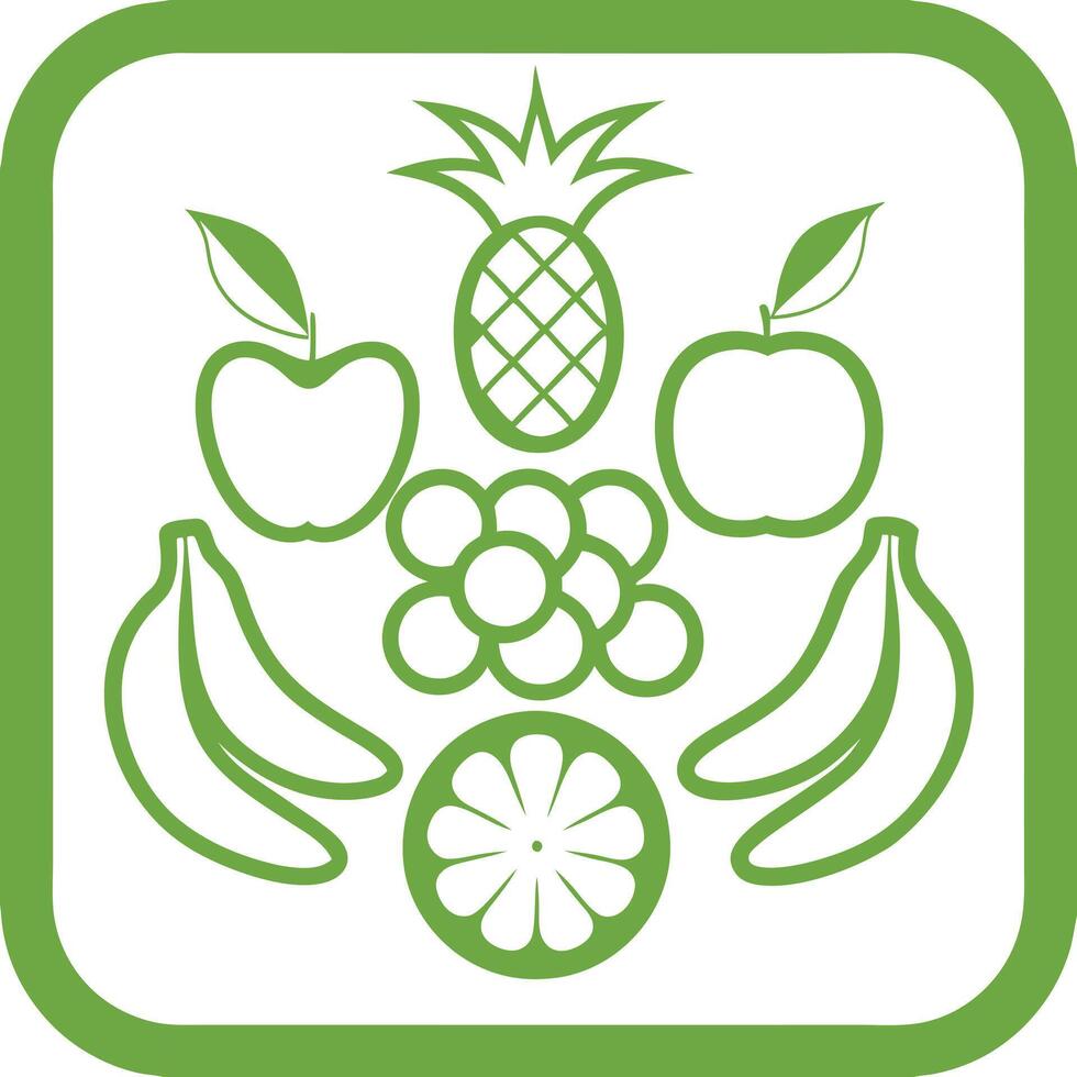 Fruit collection in flat hand drawn style illustrations. Tropical fruit and graphic design elements. vector