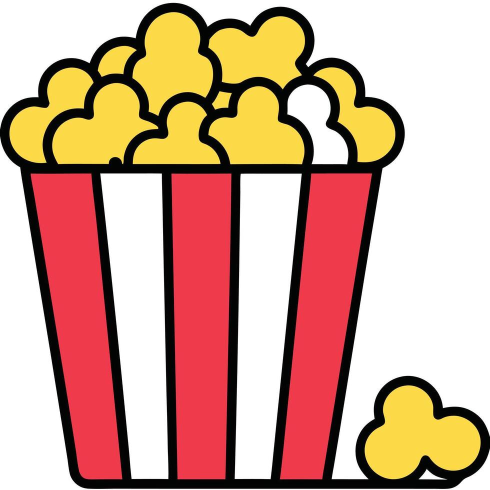 Fun cartoon popcorn design perfect for movie lovers vector