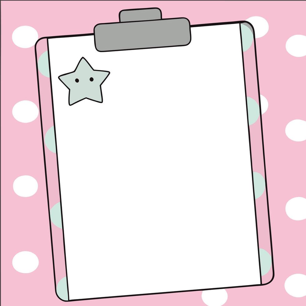 Funny cute happy clip board characters. vector