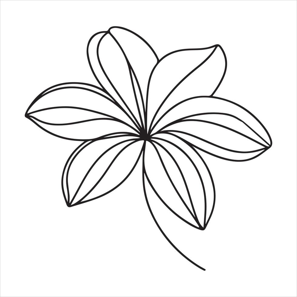 Single one line lily flower in single continuous line drawing style silhouette on white background vector