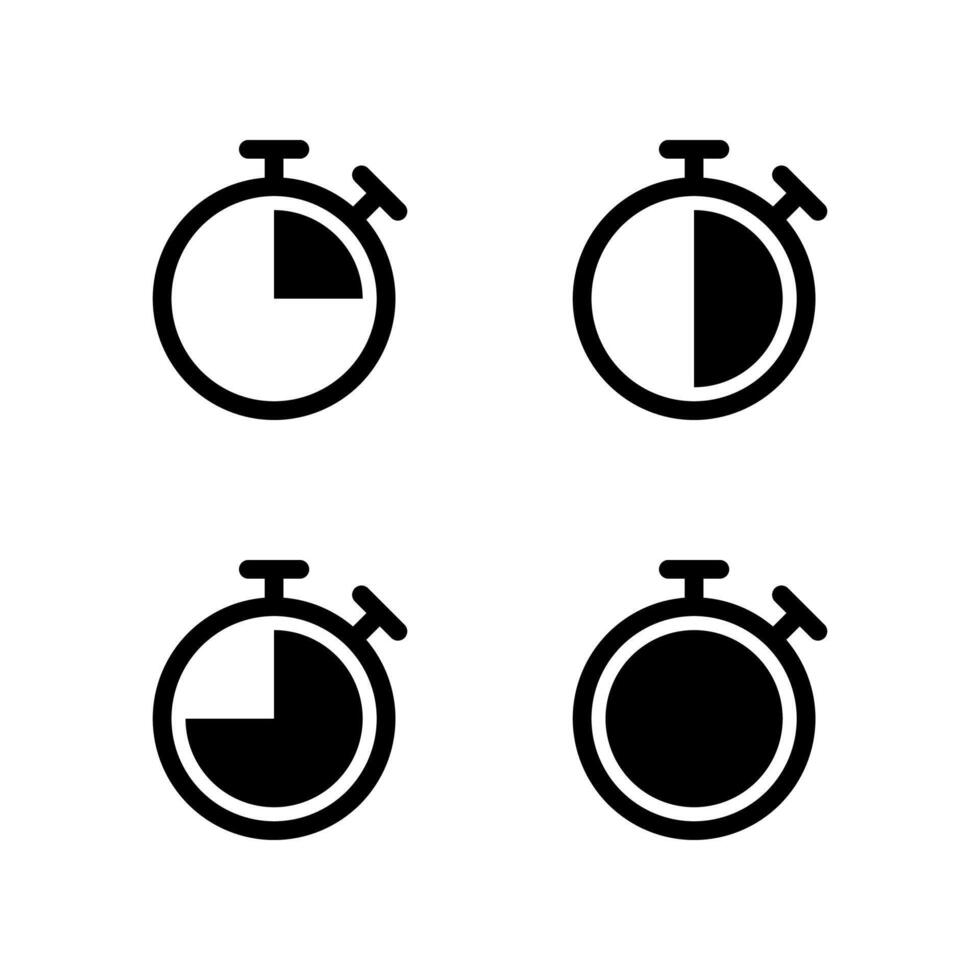 Countdown clock icon. Clock icon. Timer, Stopwatch icon. vector
