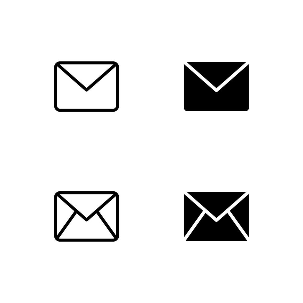 Email icon set. Mail icon set. Icon set. vector