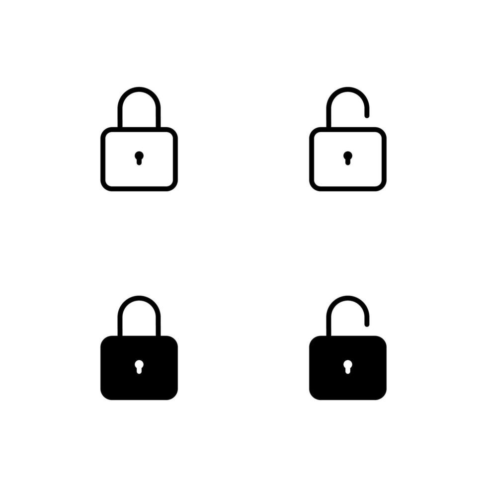 Lock icon . Security icon set. vector