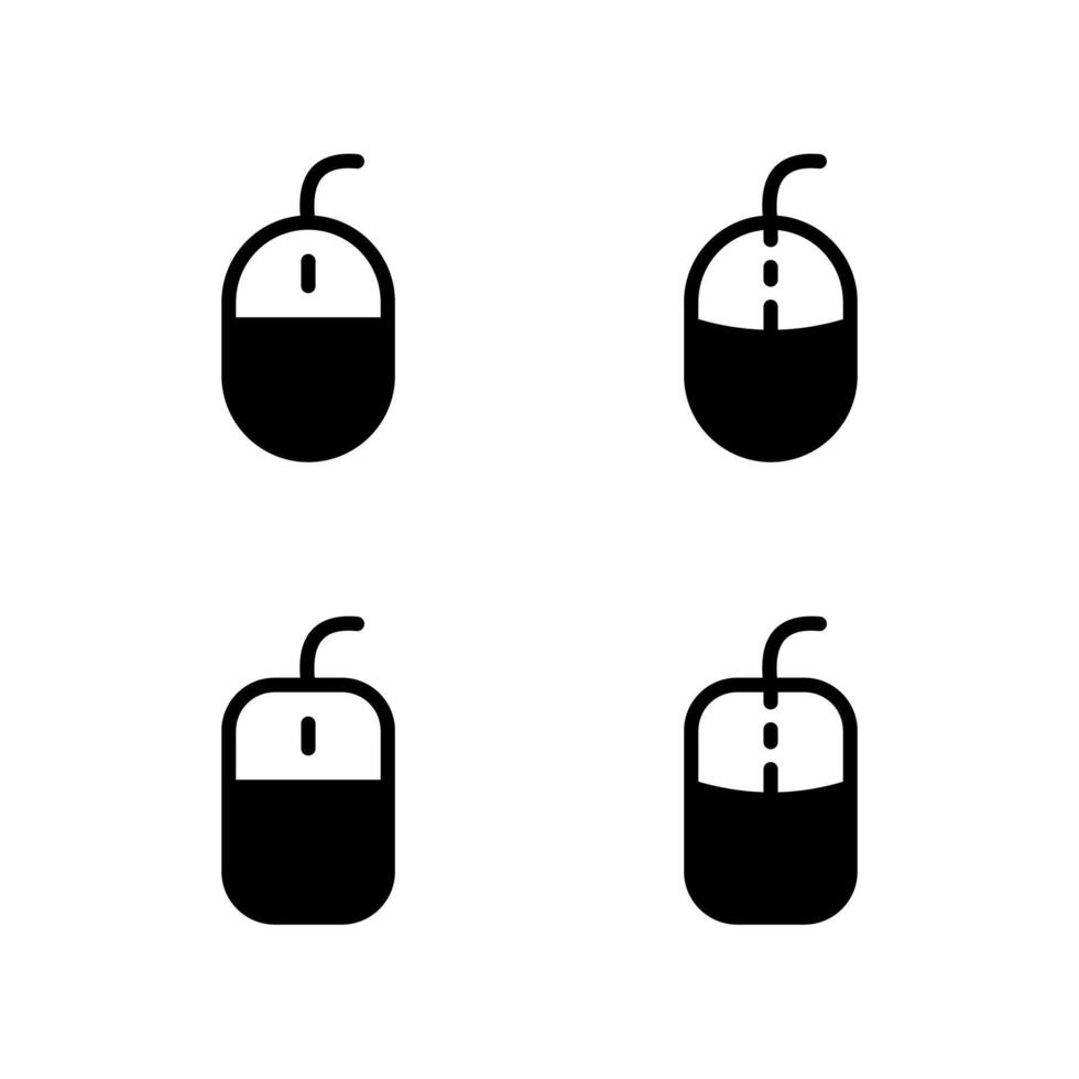 Computer mouse icon set. Mouse icon. Icon set. vector