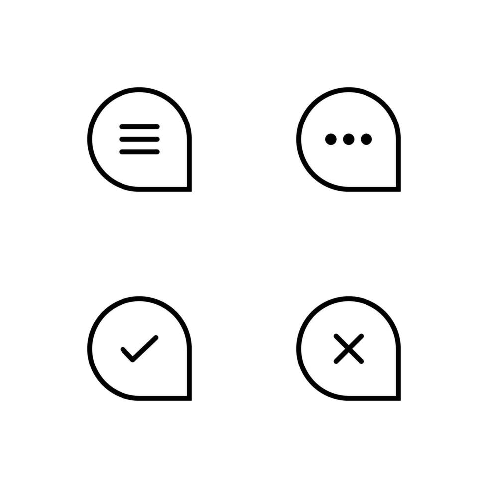 Chat icon set. Message icon. vector