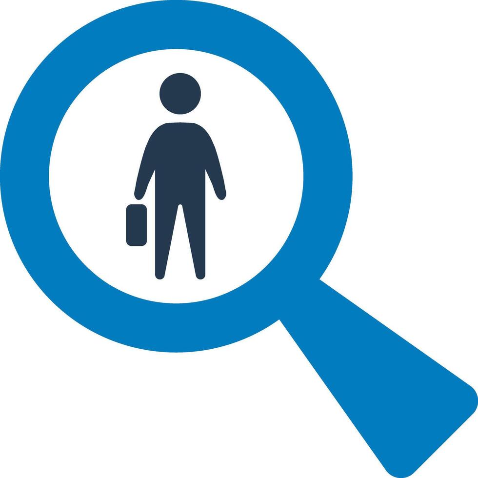 Human search icon vector