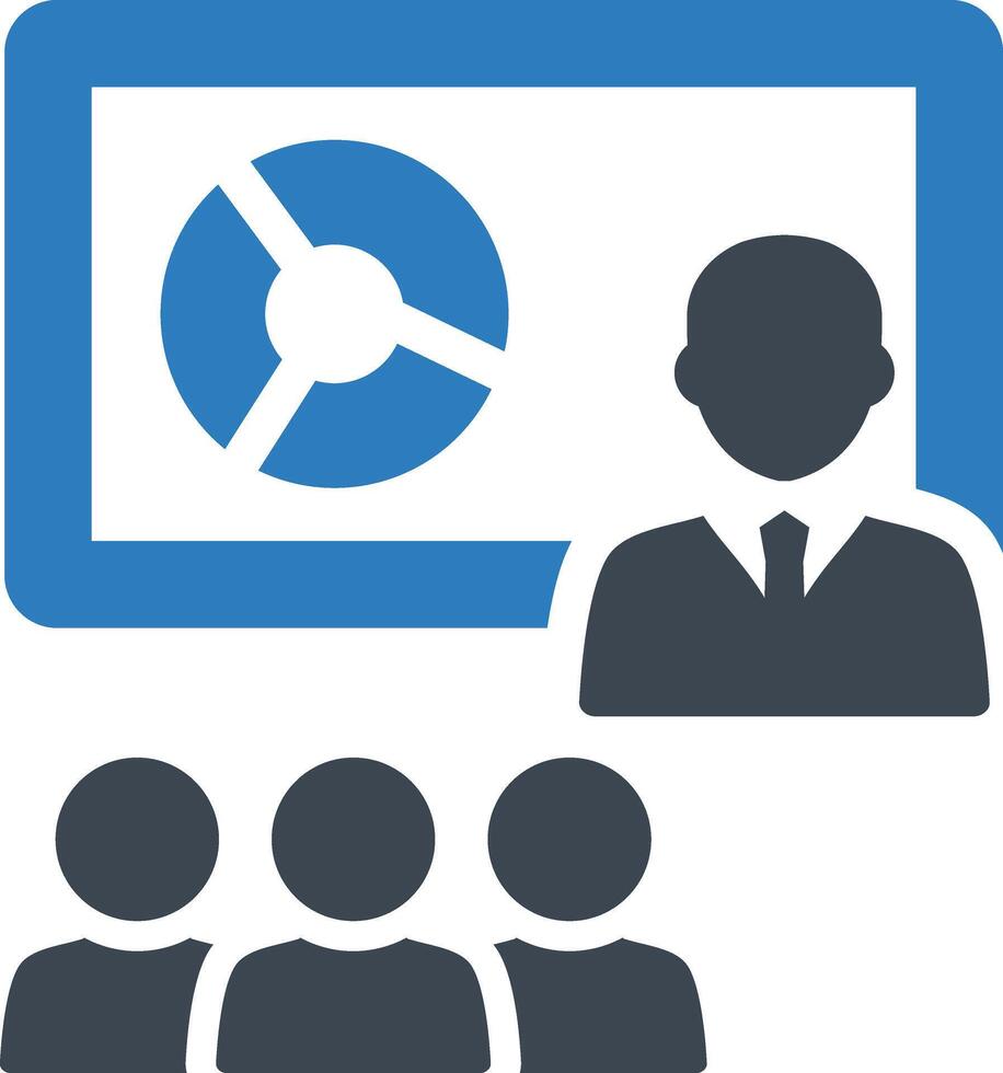Presentation analysis icon vector