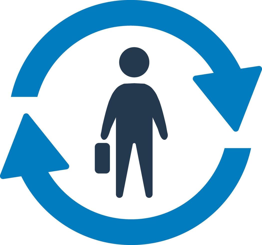 Refresh worker icon vector