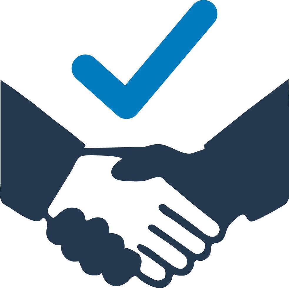 Agreement hands icon vector