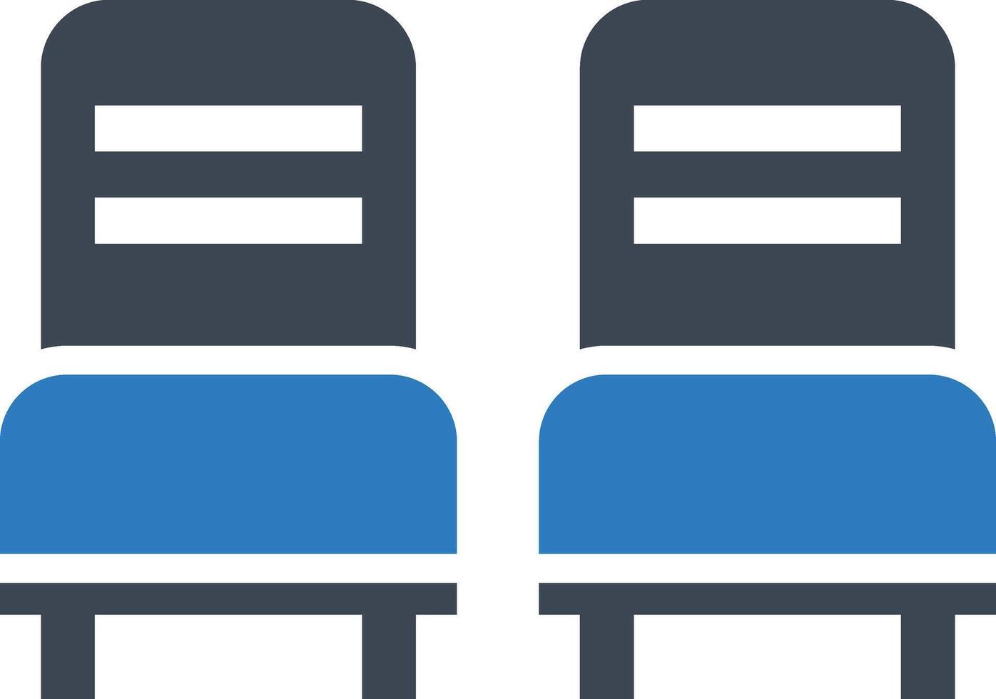 Twin bed icon vector