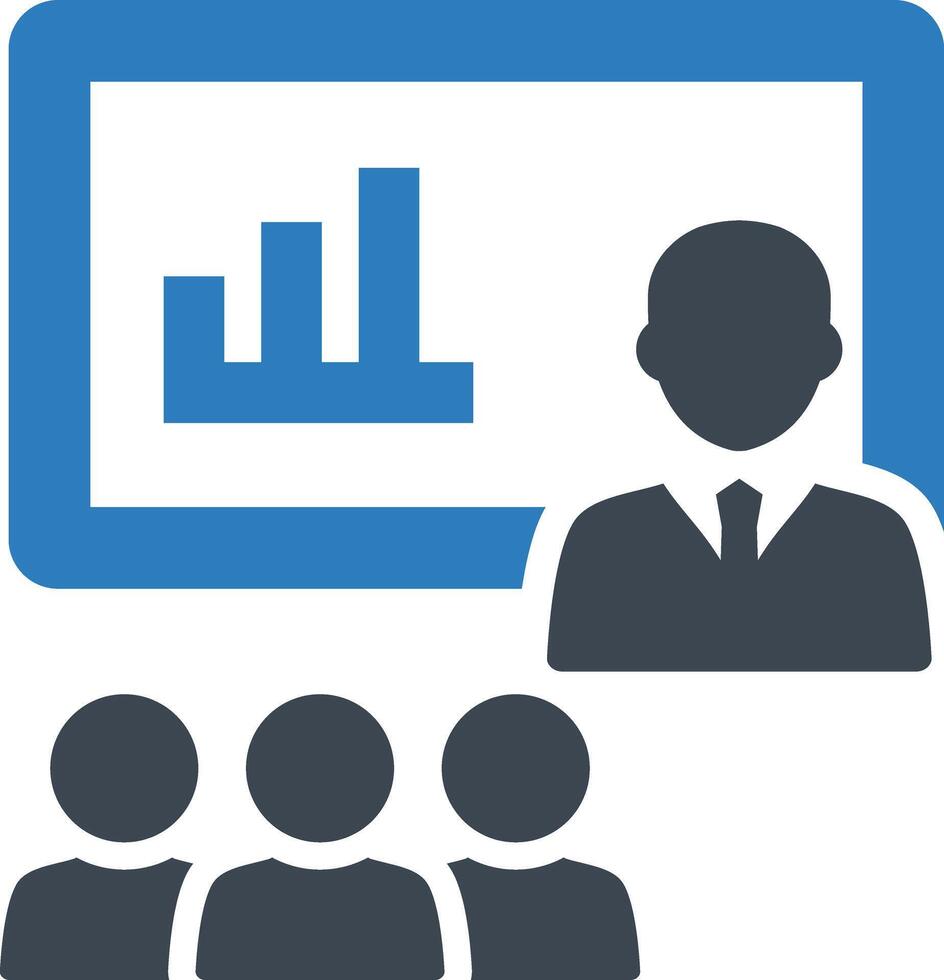 Group presentation icon vector