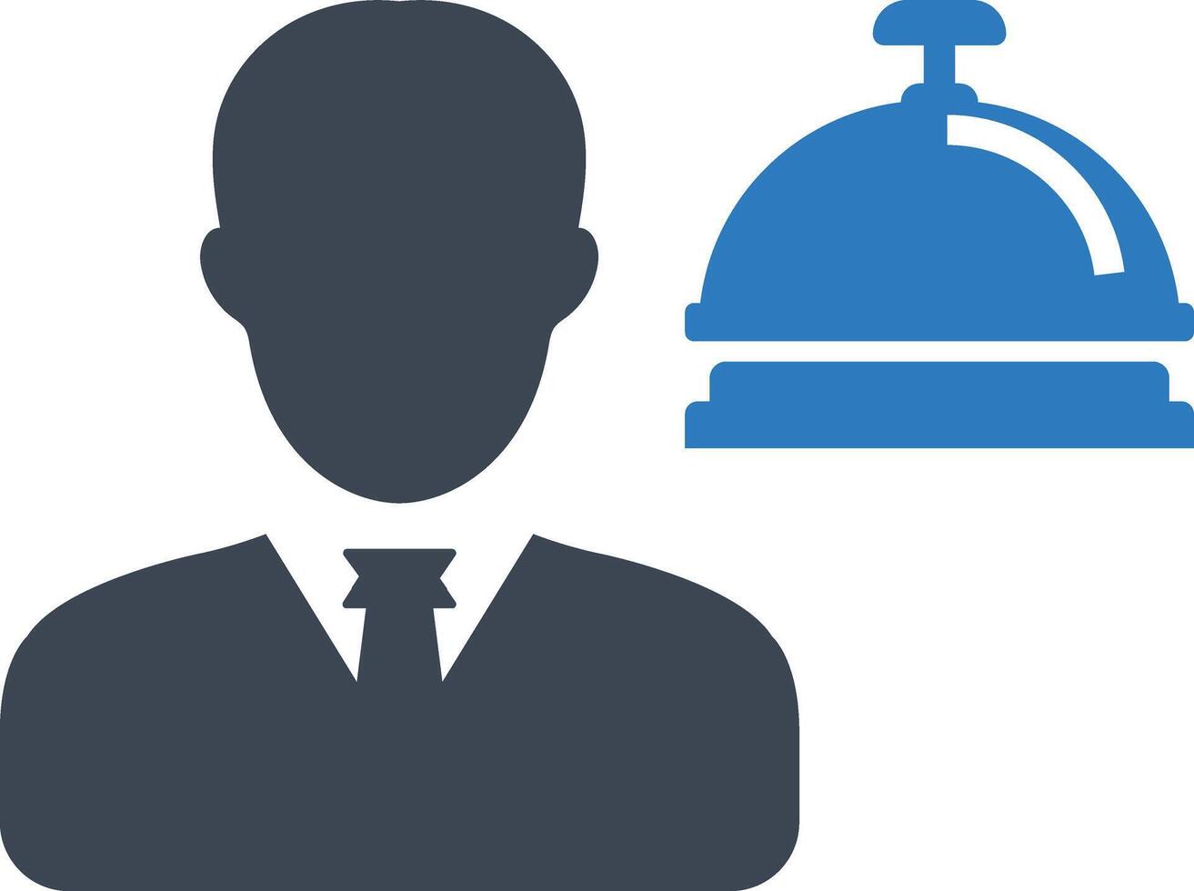 Concierge reception icon vector