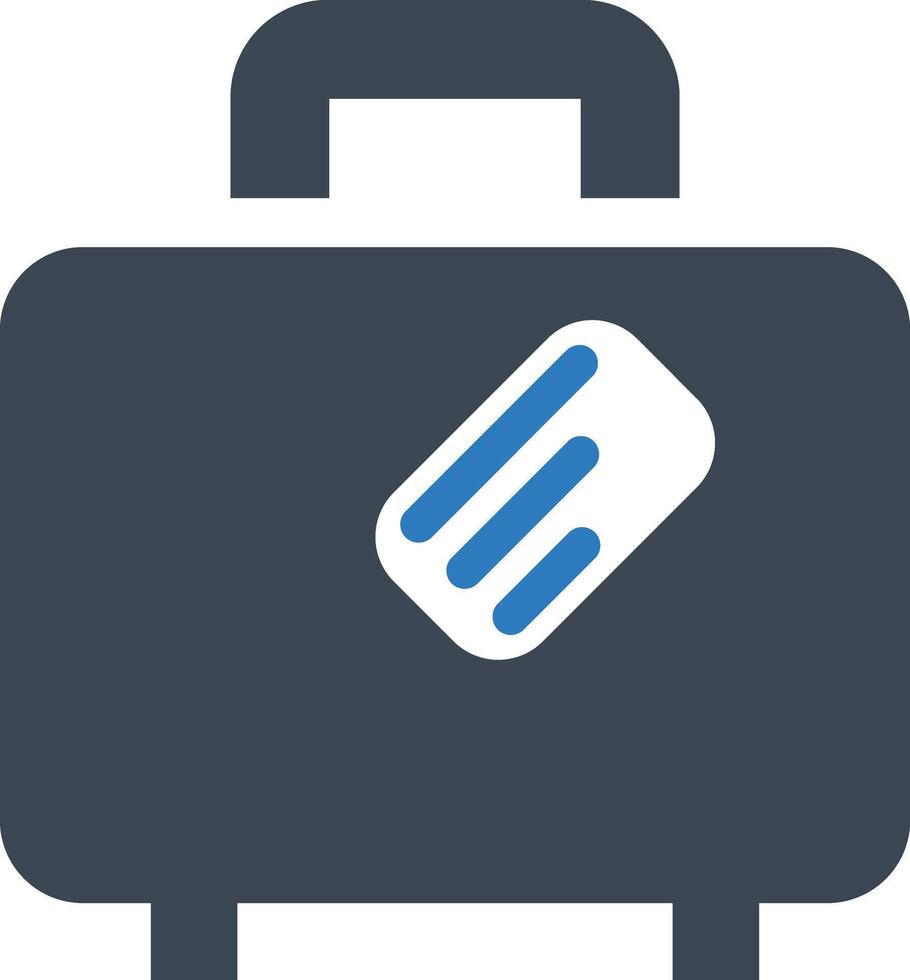 Suitcase travel icon vector