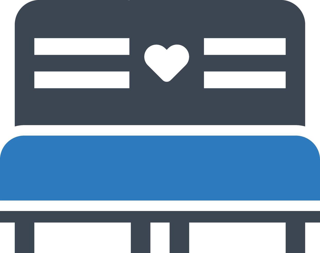 Double bed icon vector
