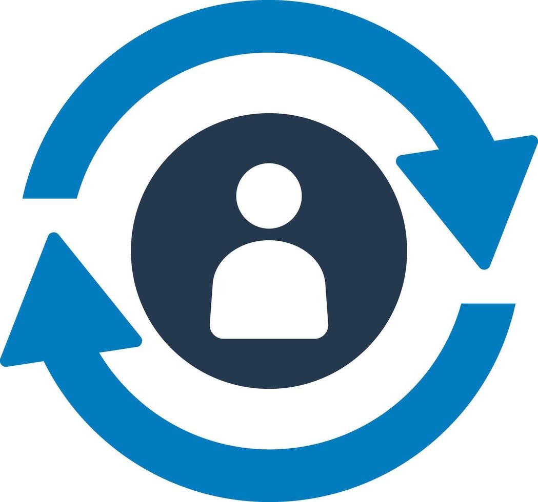 Employee flow icon vector