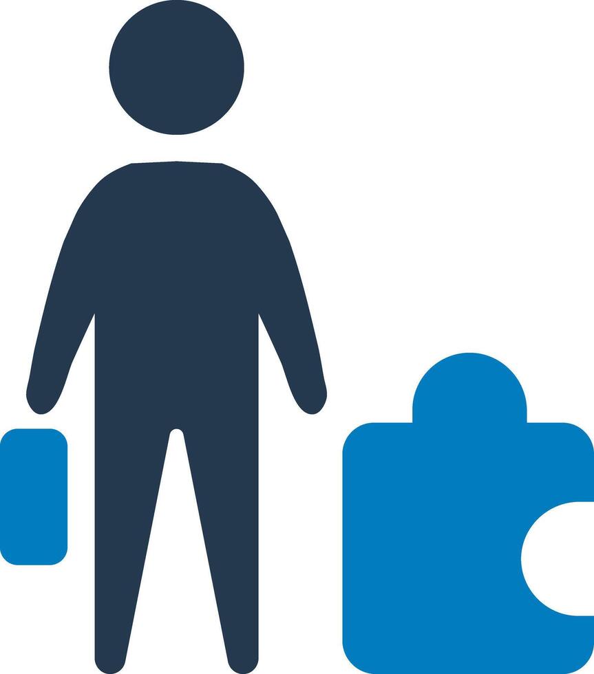 Man puzzle icon vector