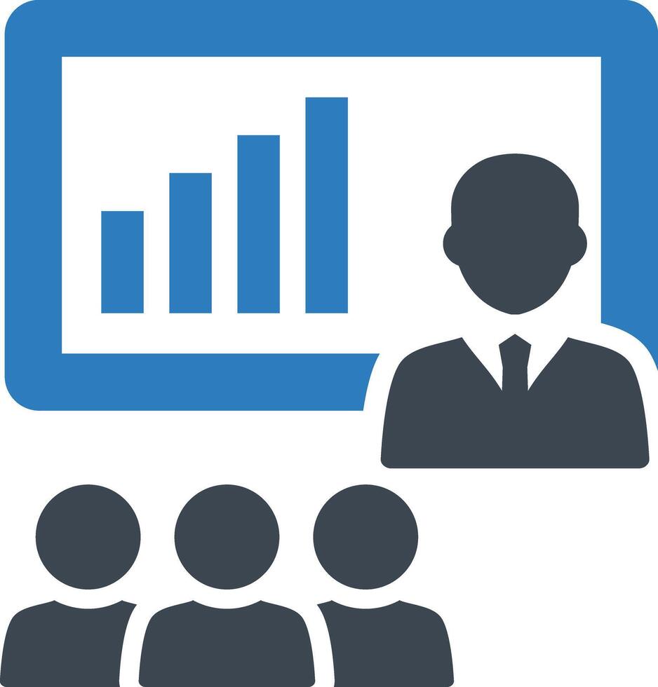Presentation group icon vector