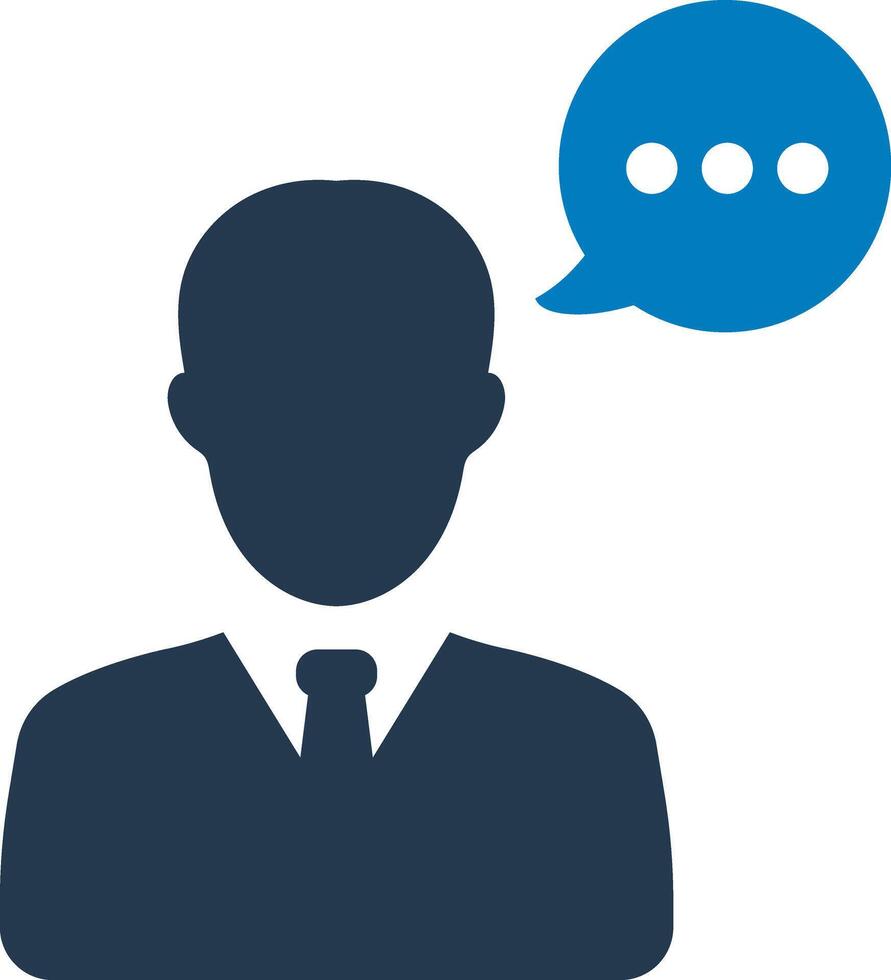 Man communcation icon vector