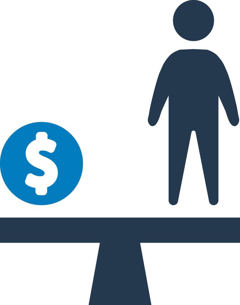 Balance employee icon vector