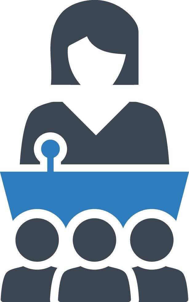 Business conference icon vector