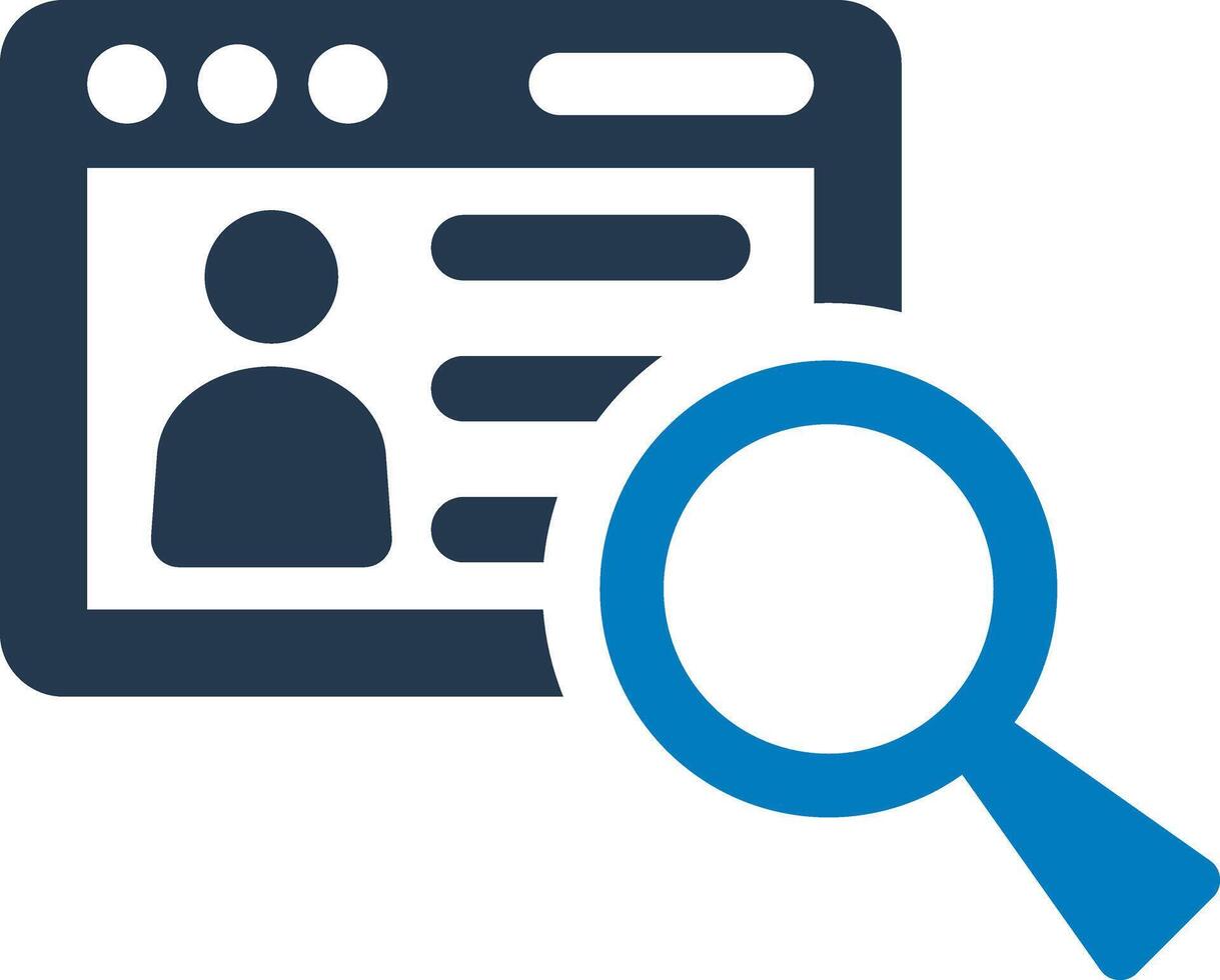 Search profile icon vector