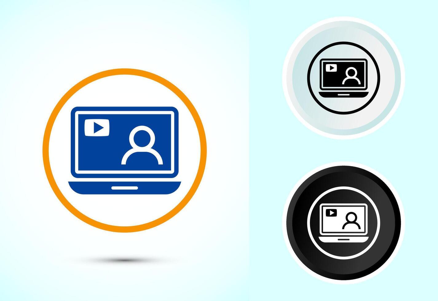 lectures icon design illustration, conference icon, Online seminar sign vector