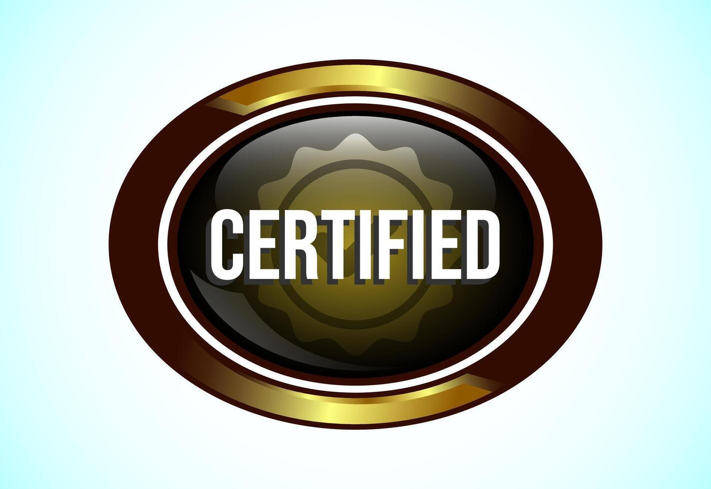 Certified button design, Certified sign suitable for mobile app, and website vector