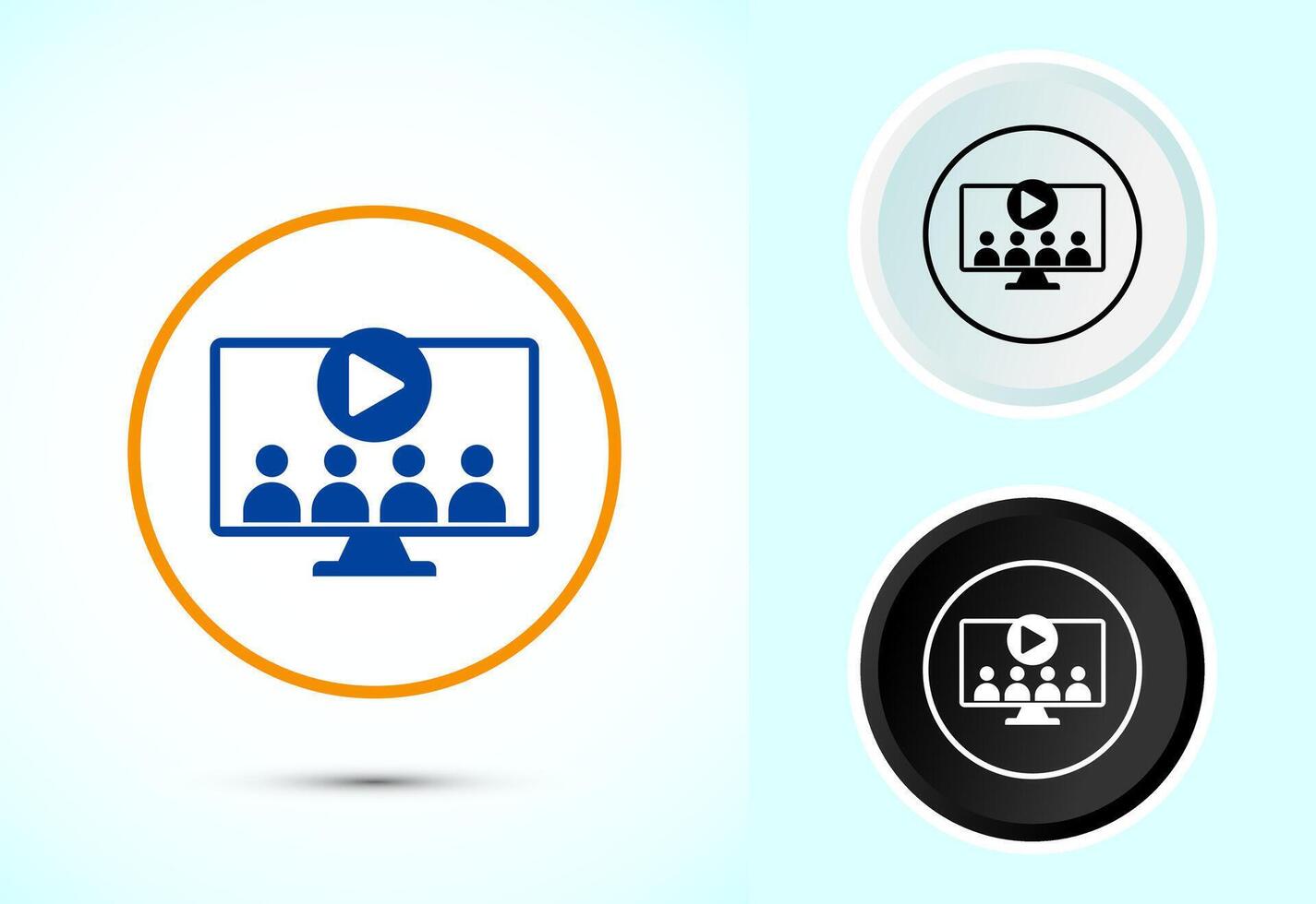 lectures icon, conference icon, Online seminar sign vector