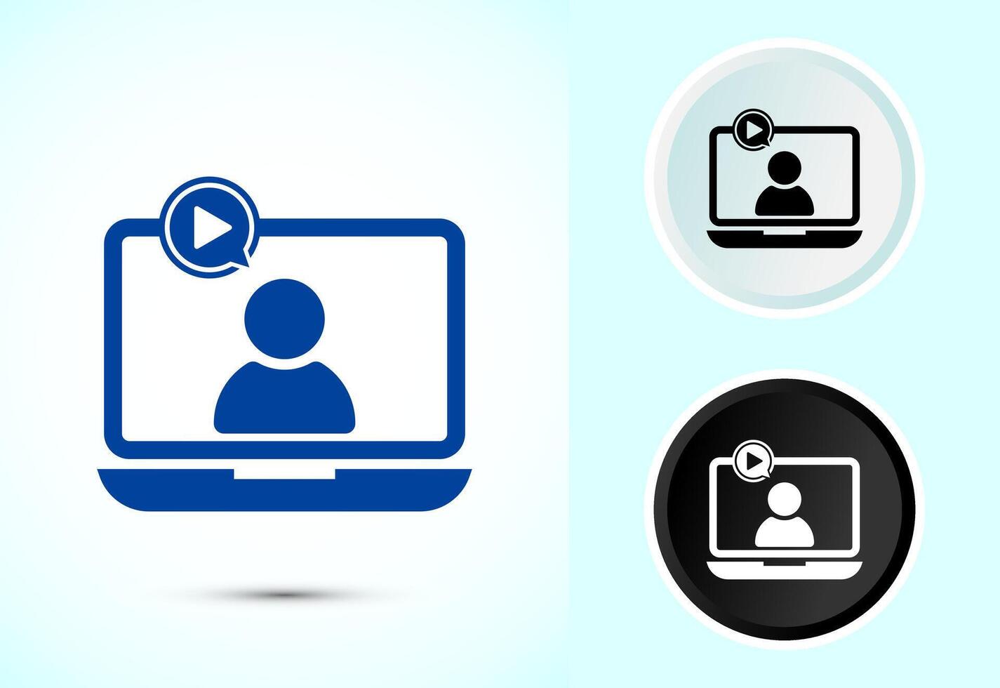 lectures icon design, conference icon, Online seminar sign symbol vector