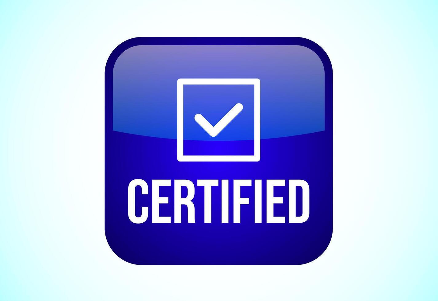 Certified button, Certified sign suitable for mobile app, and website UI design vector