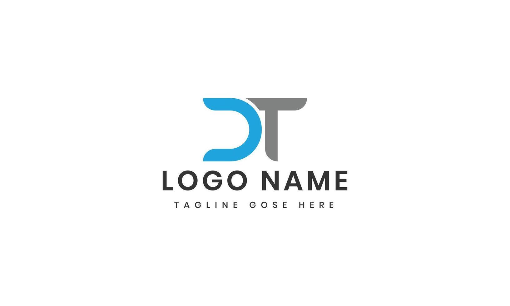 Creative dt logo design template vector