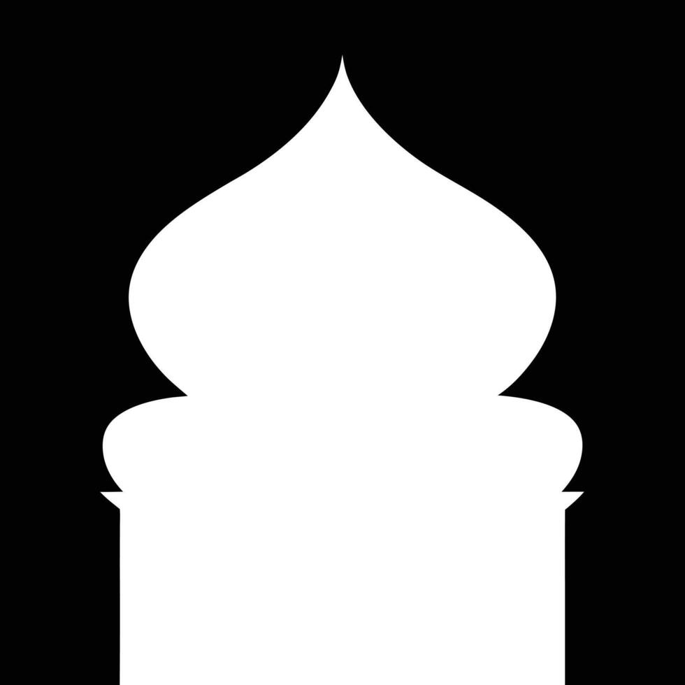 Shape Islamic door and window silhouette Arabic arch. Collection of patterns in oriental style. Frames in Arabian Muslim design for Ramadan Kareem. mosque gate shape isolated on white vector