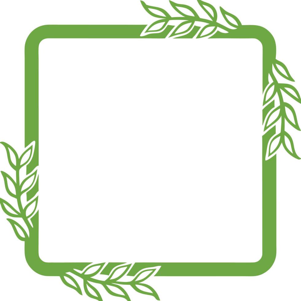 Classic frame botanical illustration in retro color theme vector