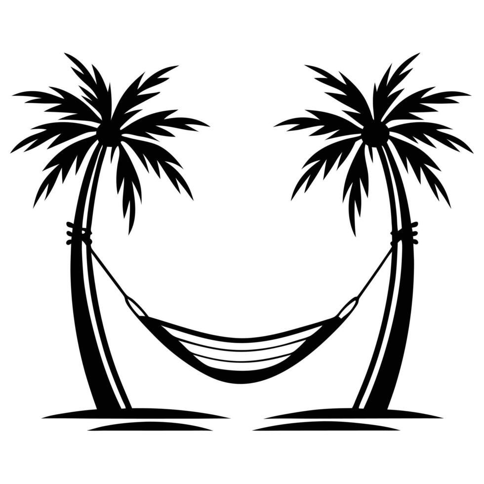 Palm tree on the tropical island with cool typography. Summer design. vector