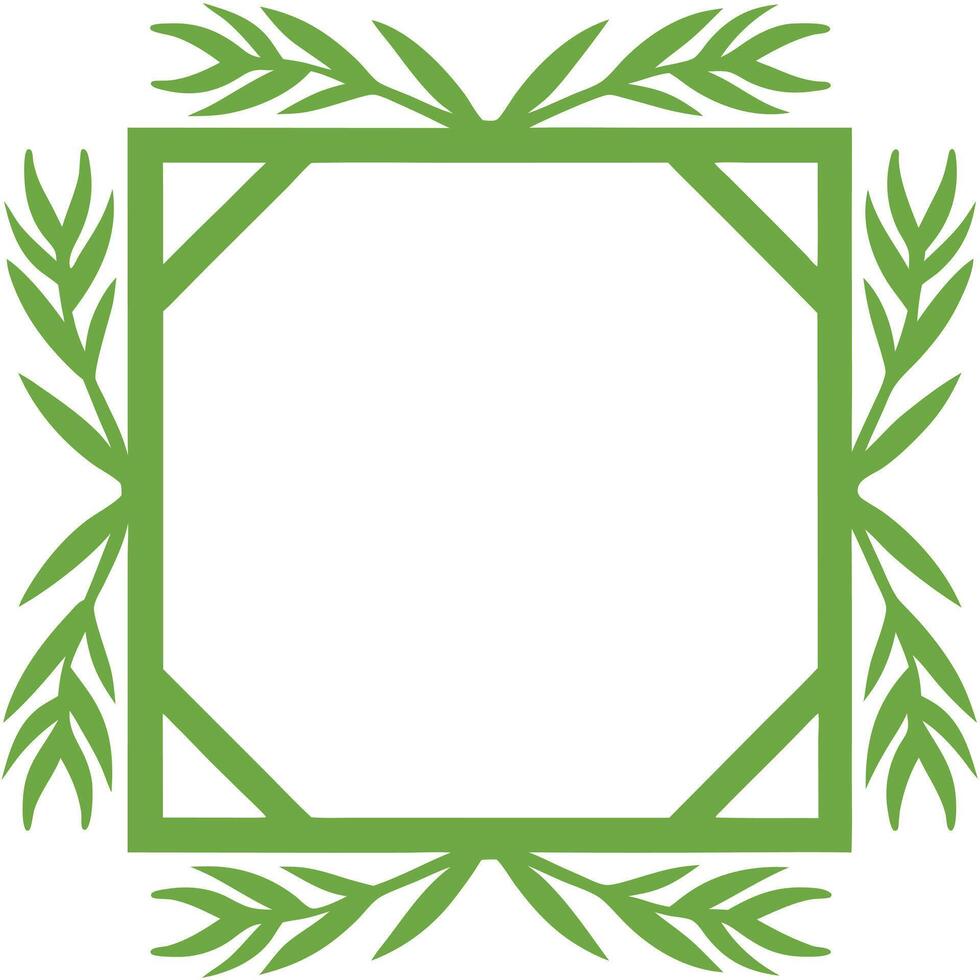 Rectangular frame consisting of blossoming flowers, branches, leaves, buds Wreath, floral. vector
