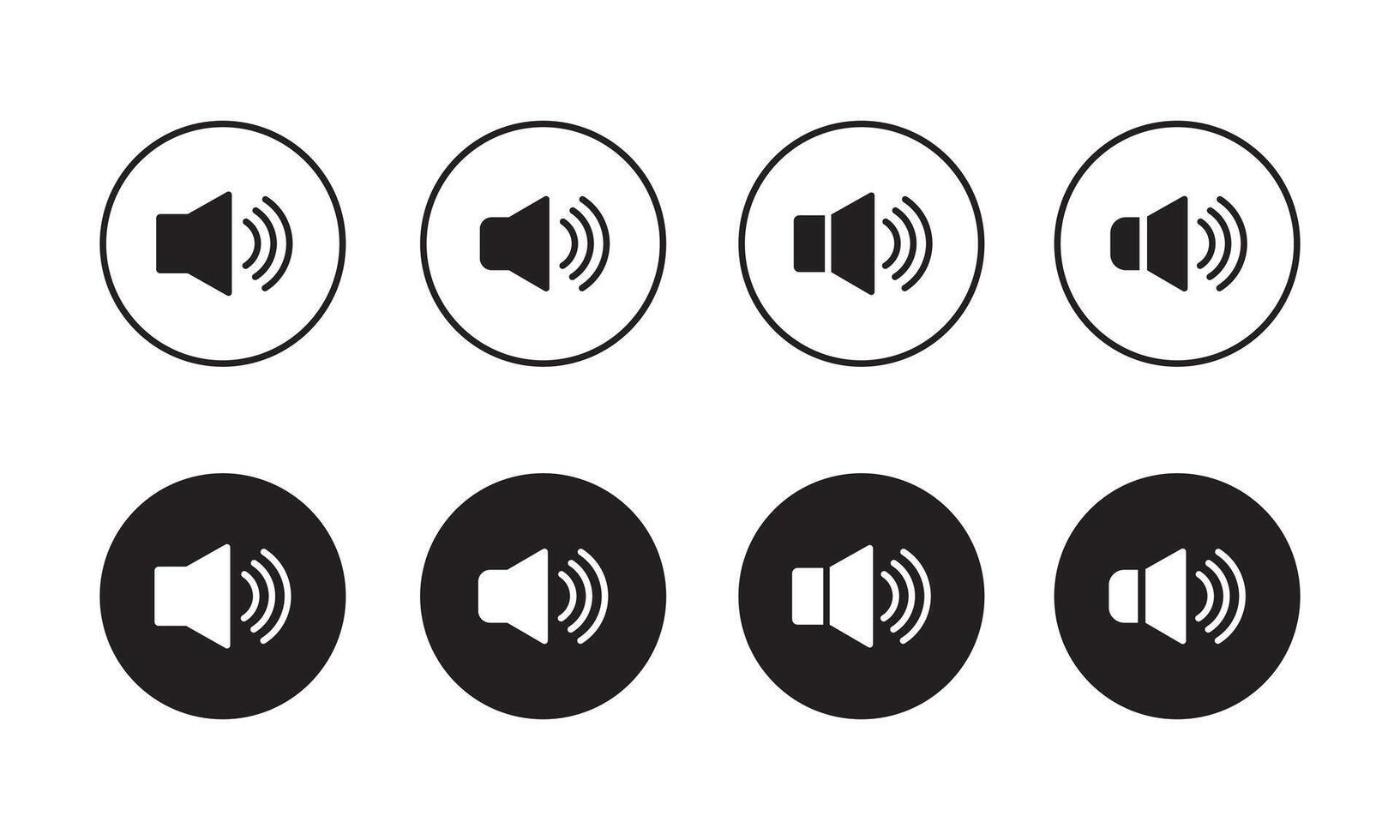 Sound volume icons set, volume symbol, speaker sign, increases and reduces the sound. icon . sound symbol. vector