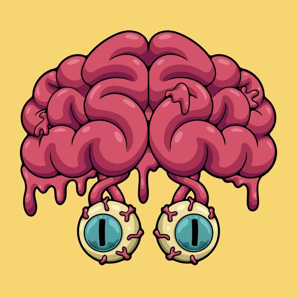 Eyeball Brains illustration vector